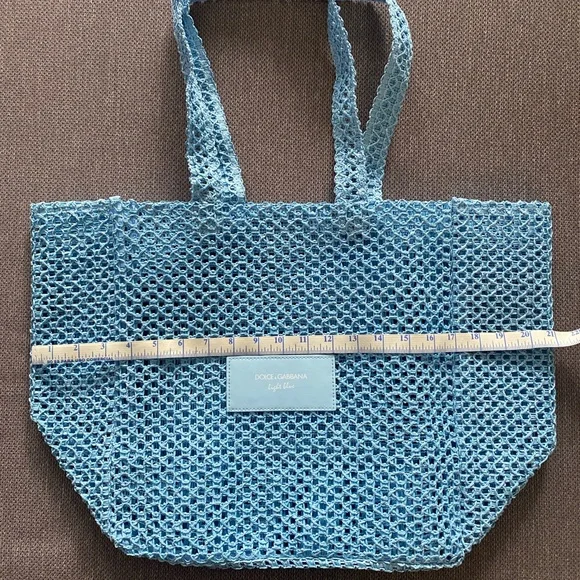Extra Large Oversized Blue Mesh Beach Tote Bag With A